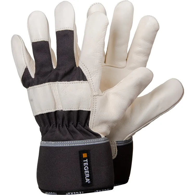 Guanti da lavoro Tegera TEGERA, Tg. 10, in Cuoio, col. Beige, Grigio