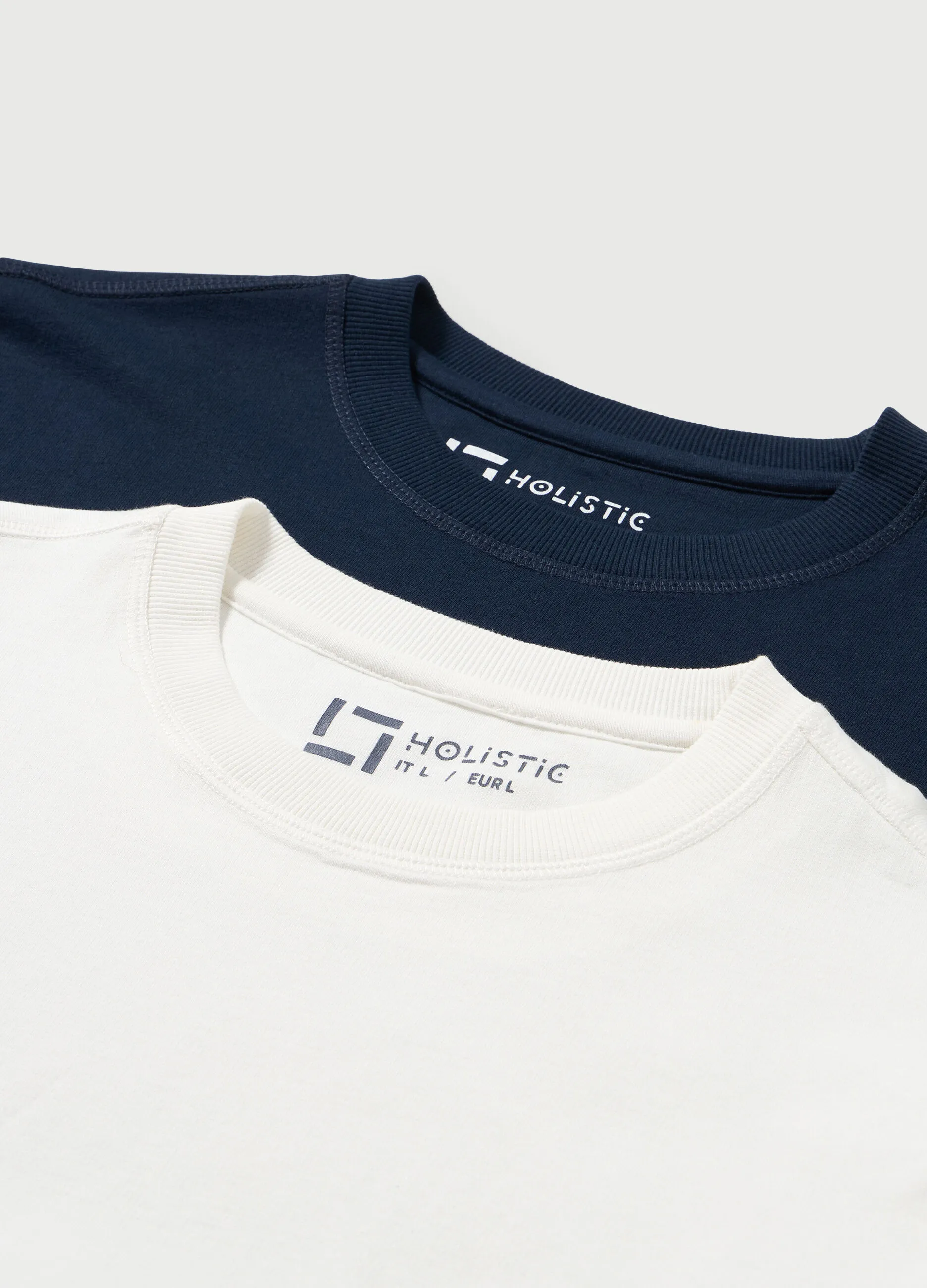 HOLISTIC  2 pack felpe girocollo in puro cotone uomo