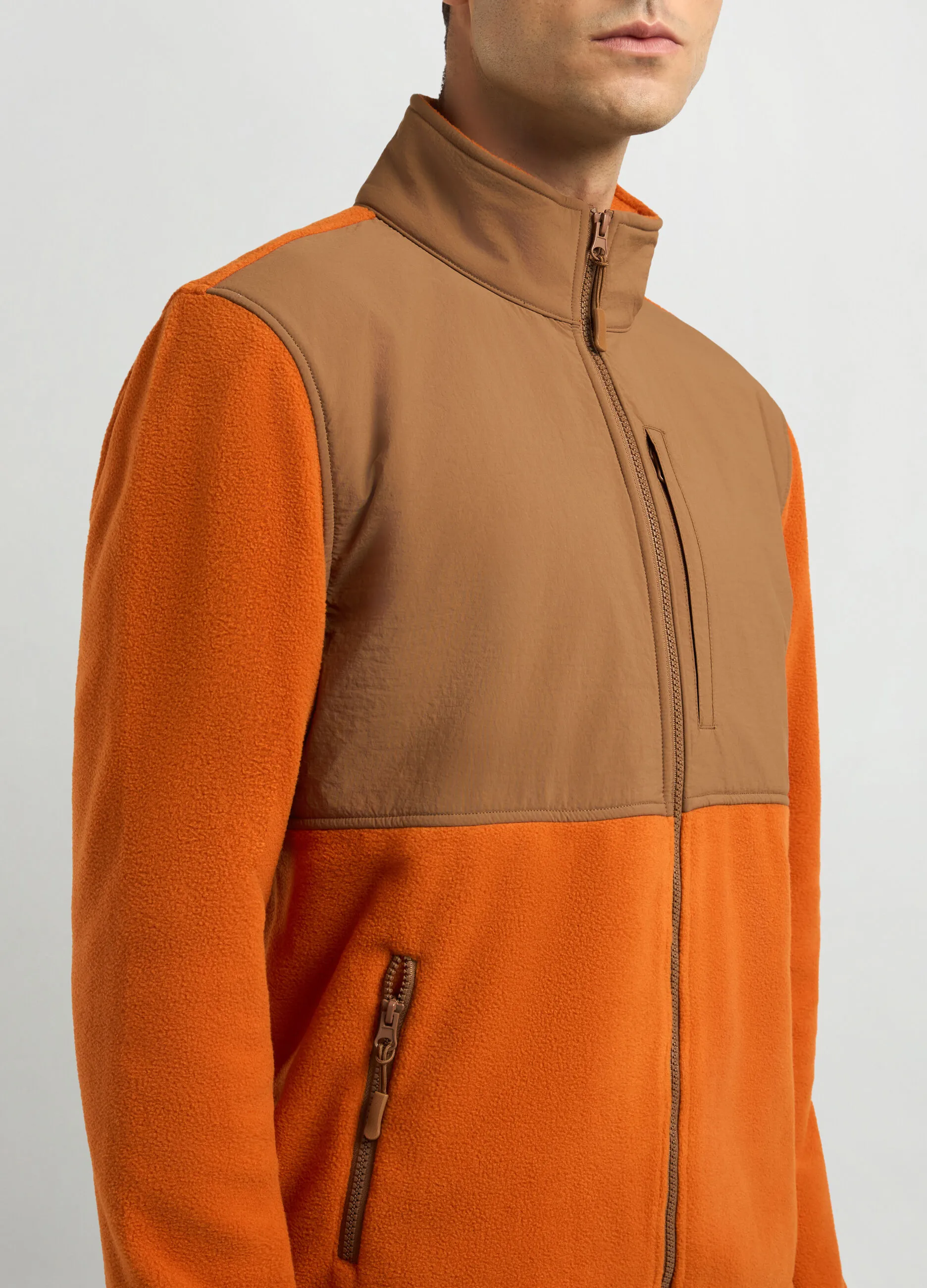 HOLISTIC  Felpa in pile full zip uomo