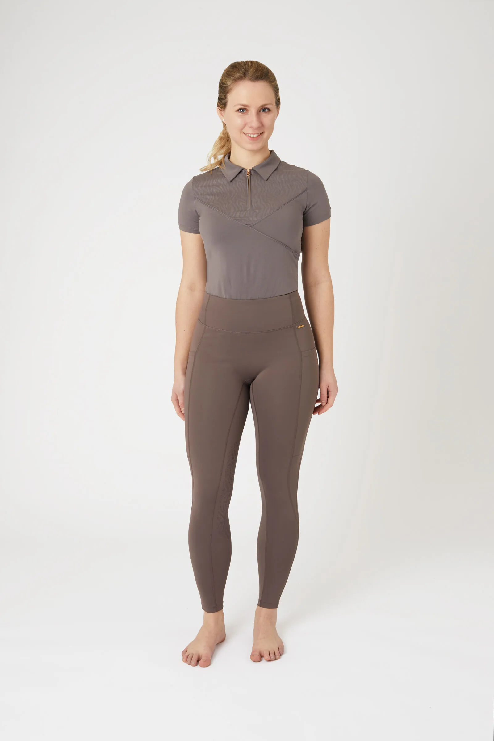 Horze Alyssa Leggins con grip al ginocchio per donna