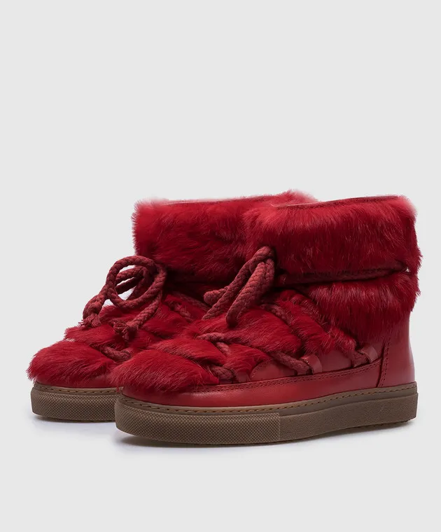 Inuikii Scarpe rosse in pelle per bambini 6020243438