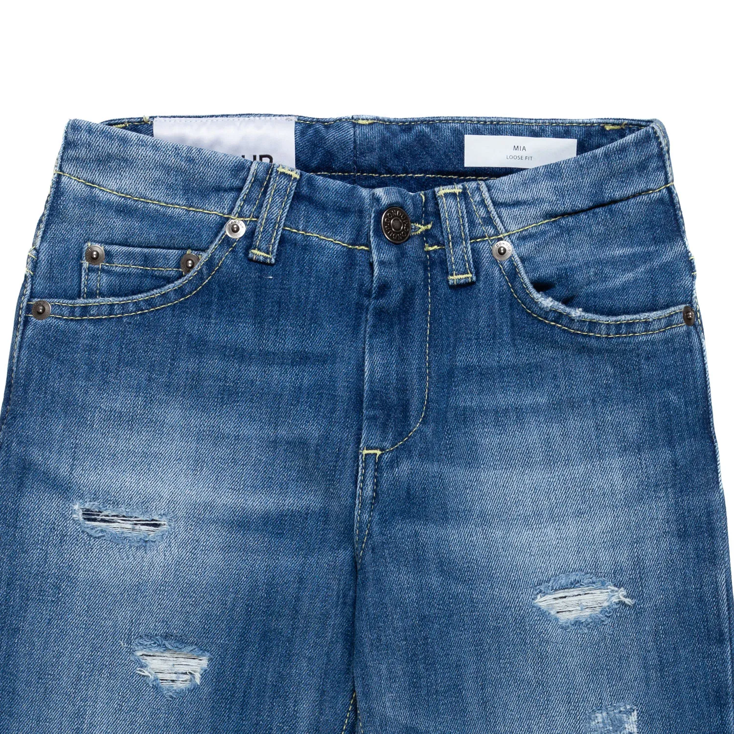 Jeans Blu Medio Con Strappi Bambina E Teenager