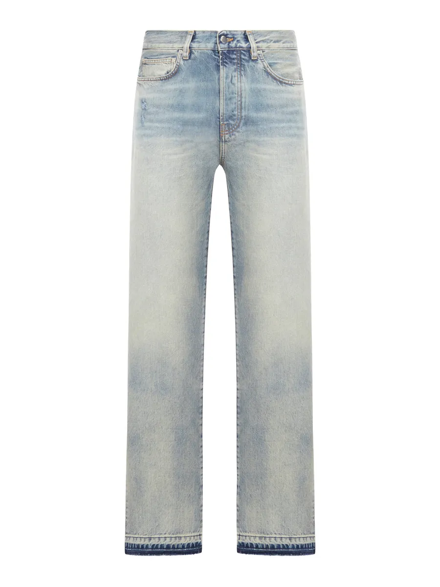 JEANS DRITTI CON ORLO A CONTRASTO
