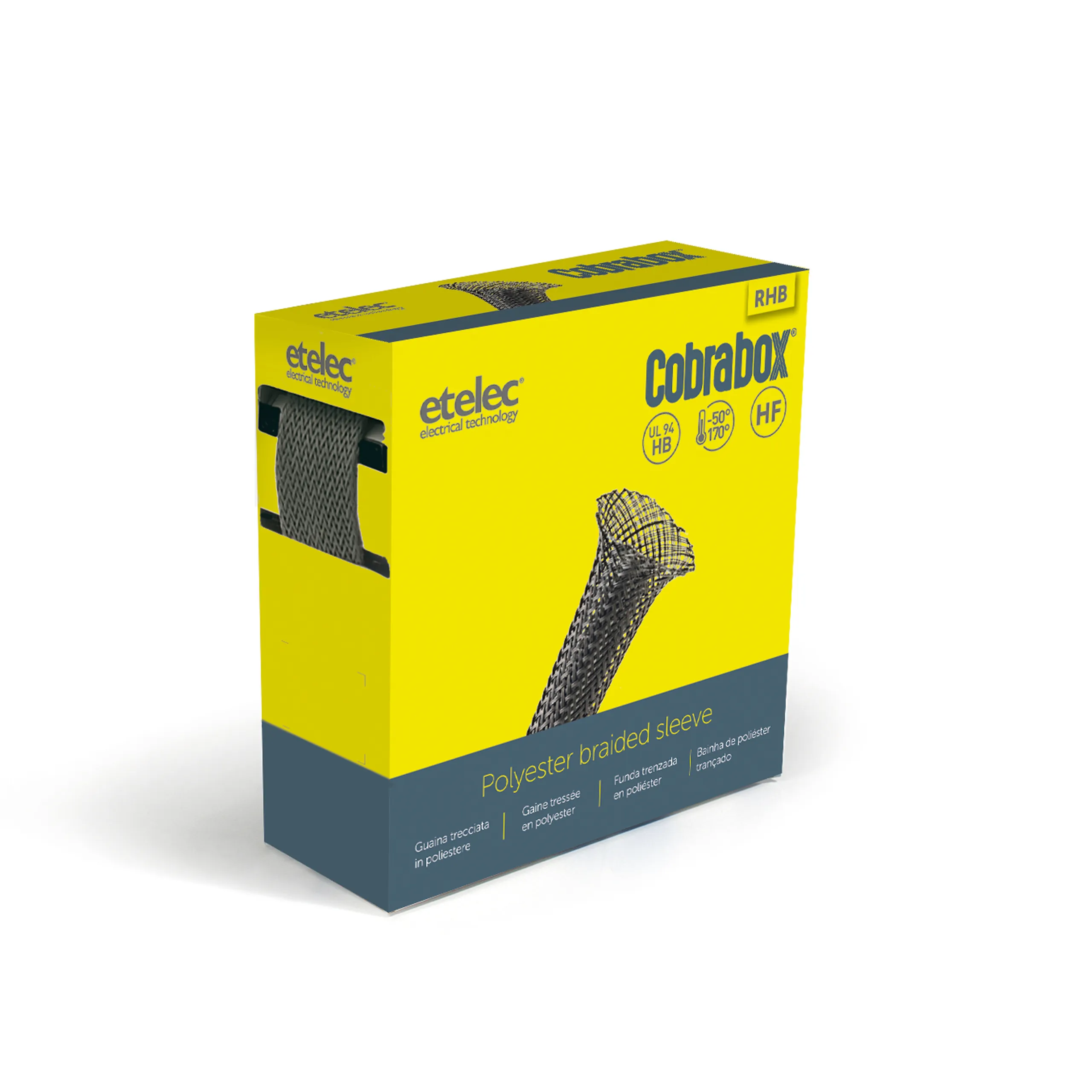 Kit Cobrabox Scatola 25 Metri Guaina Trecciata, Diametro Nominale 6 mm, Protezione Cavi Elettrici - ETELEC CB2006 