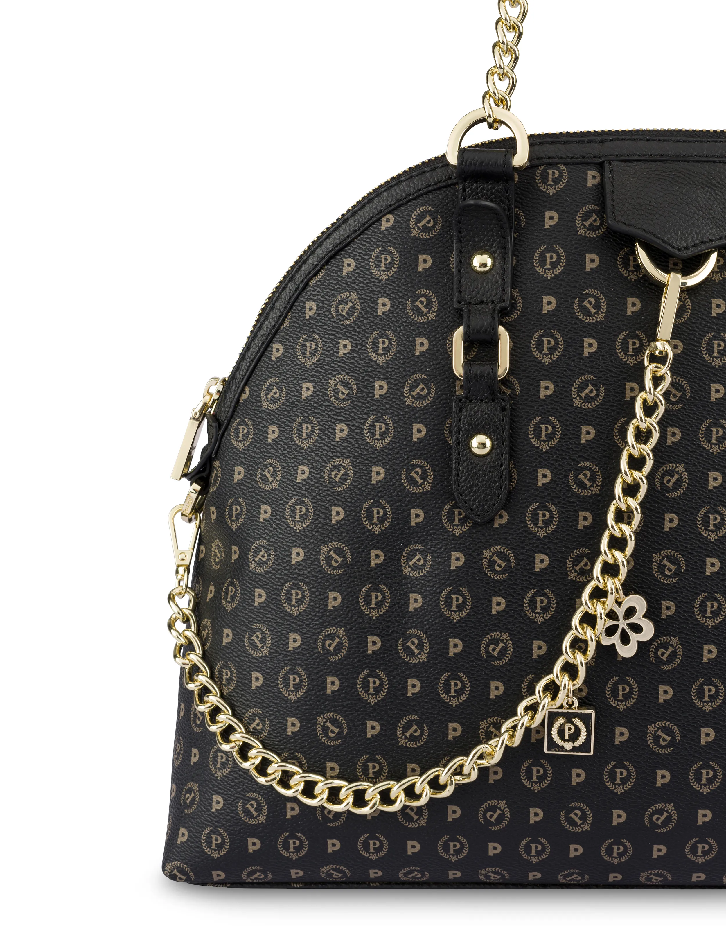     Linea Heritage Borsa A Spalla Heritage Logo Classic Nero/nero