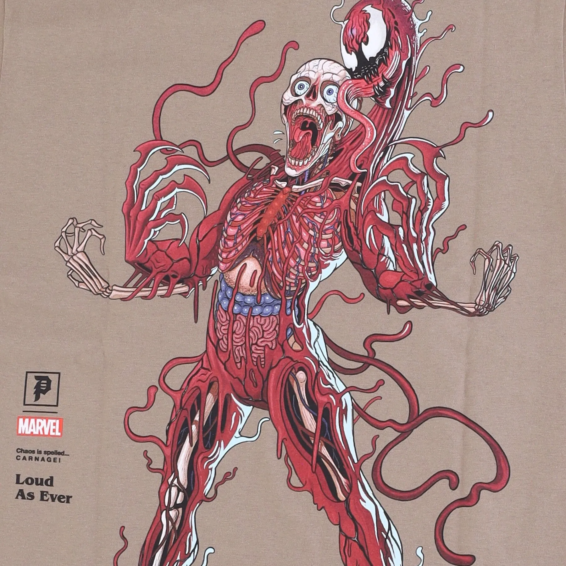 Maglietta Uomo Carnage Tee X Marvel X Nychos Safari Green