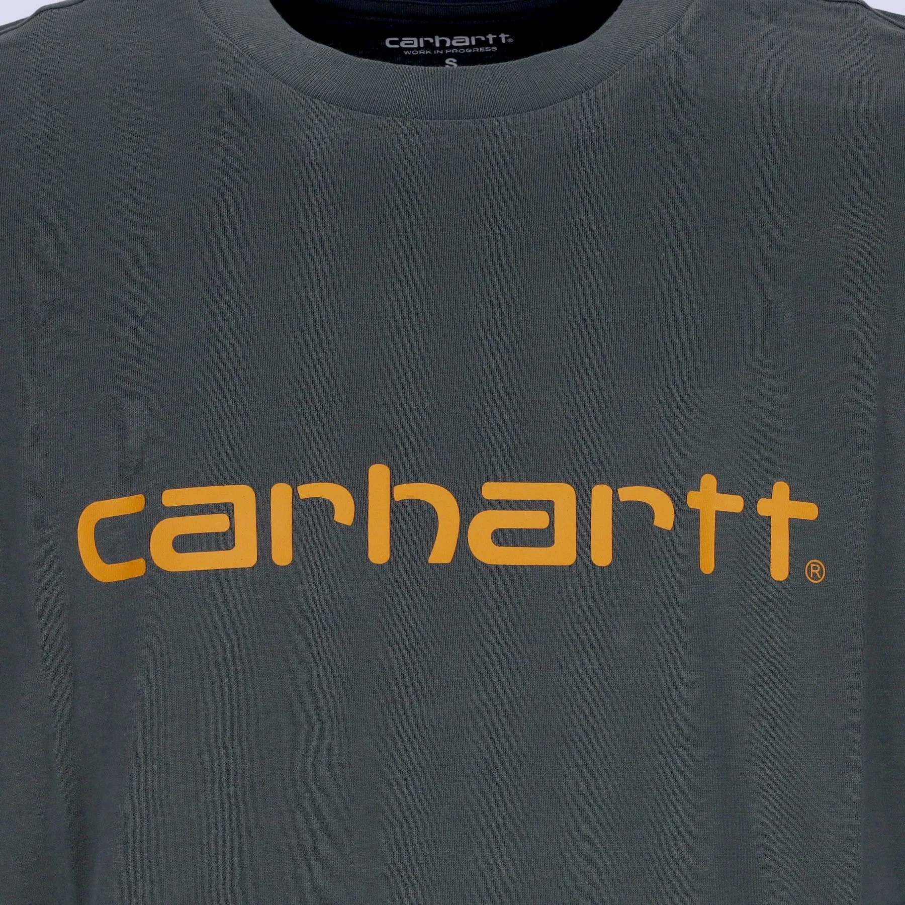 Maglietta Uomo Script Tee Boxwood/ochre