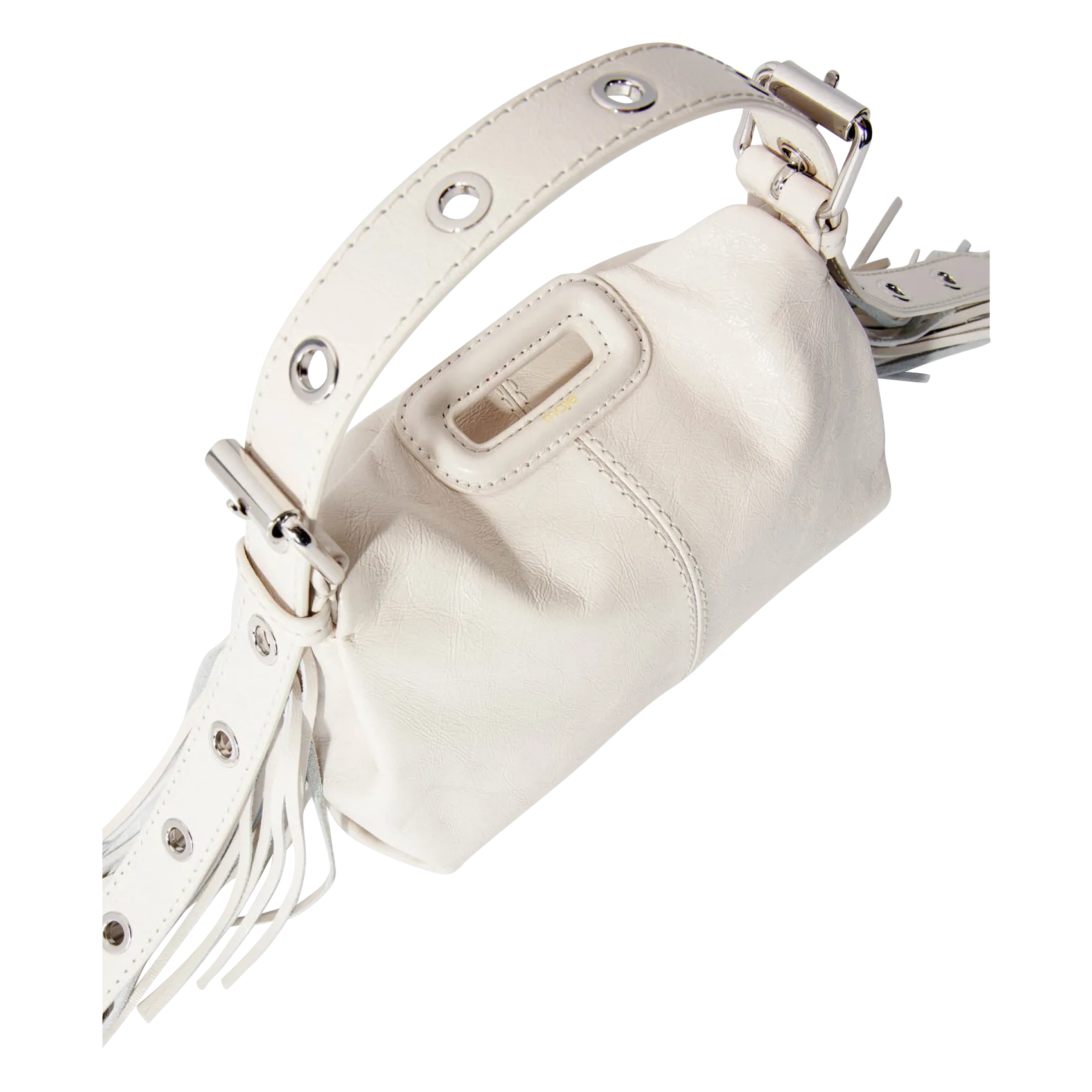  MAJE   MISS M MINI - Borsa a spalla in pelle | Bianco