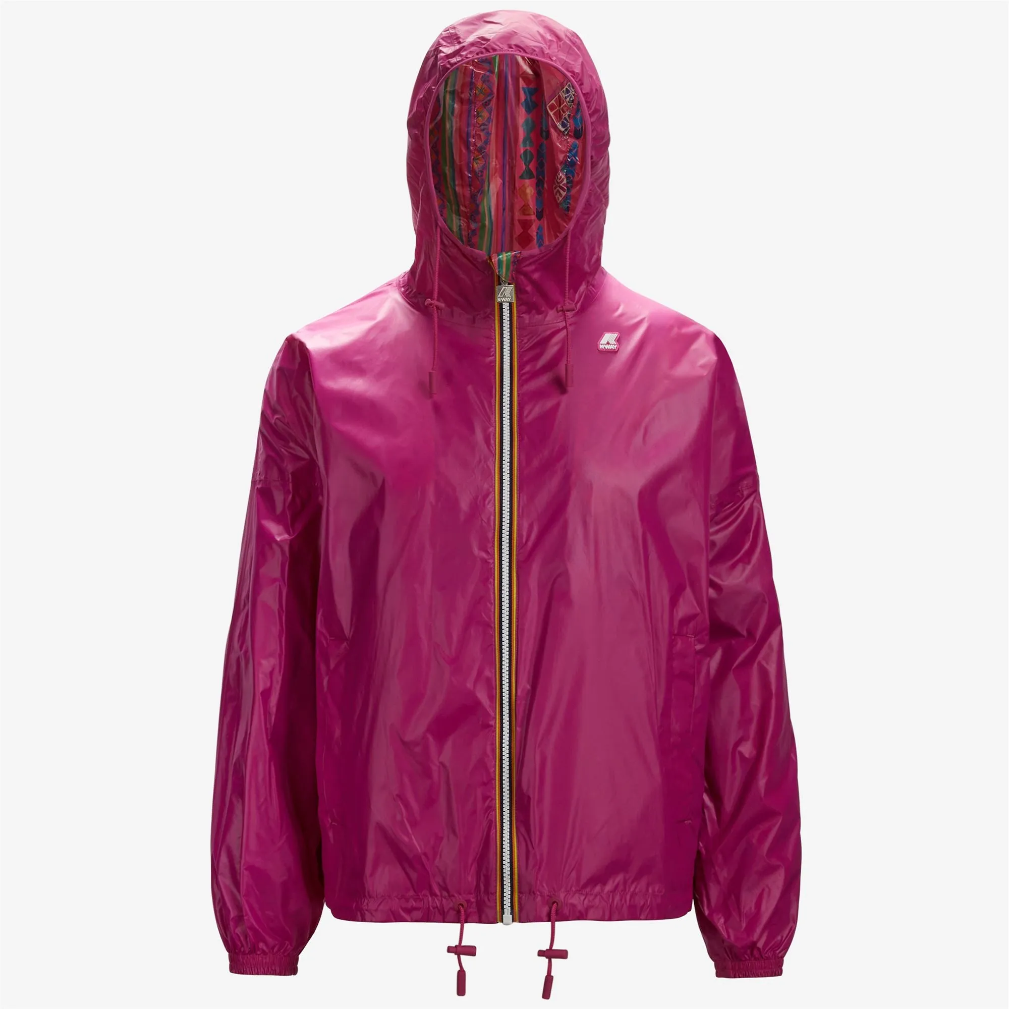 MARIE PLUS.2 REVERSIBLE FLOUNCE ALLOVERPONCHO-PINK