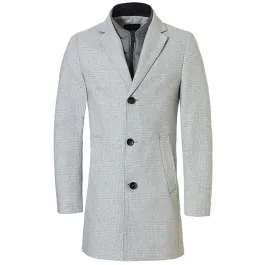 Mario Brigatti Cappotto invernale moderno in lana Grigio chiaro