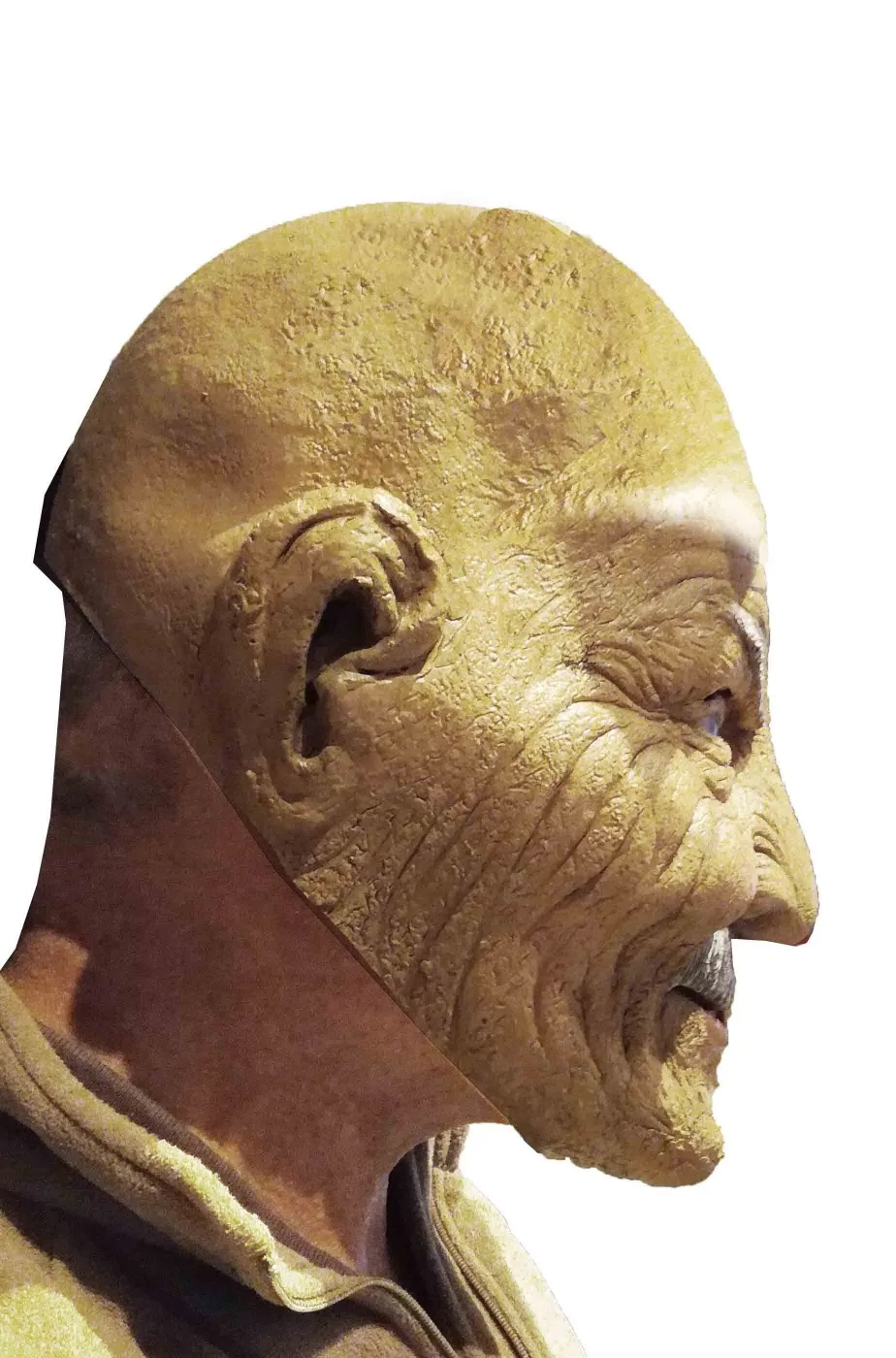 Maschera da vecchio in lattice con i baffi