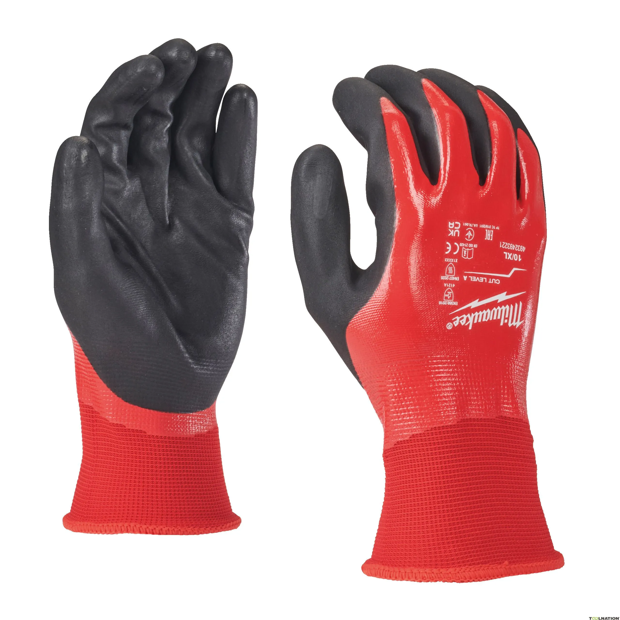 Milwaukee Accessori 4932493227 Guanti da lavoro Cut A completamente immersi - 11/XXL - 12 paia