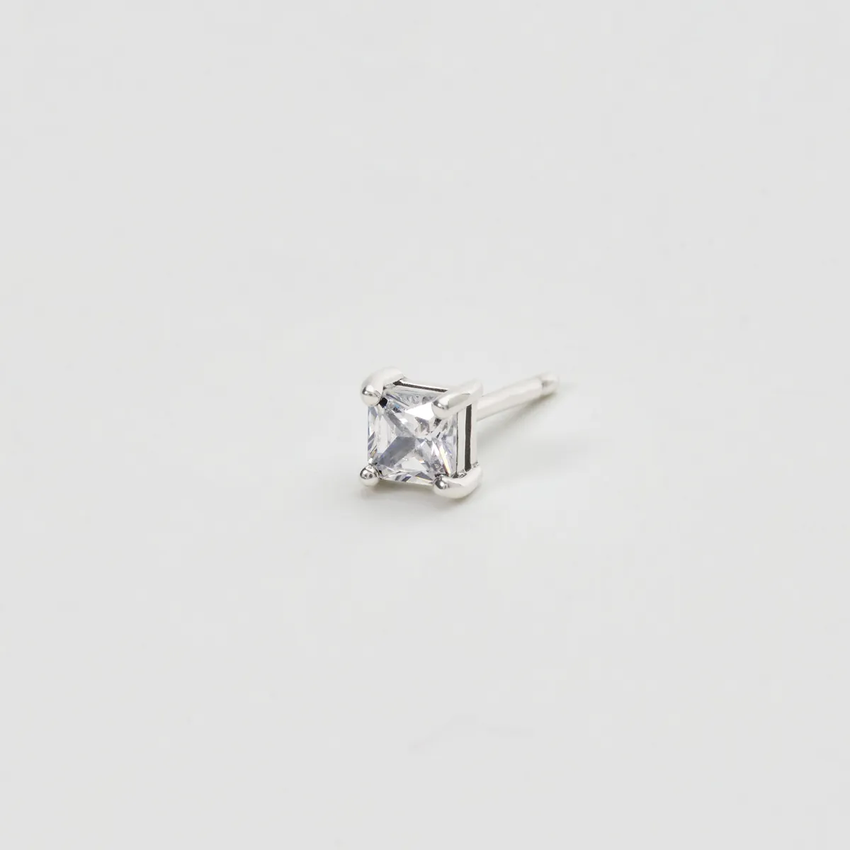 Mono Orecchino con Zircone Bianco Princess Uomo Mabina
