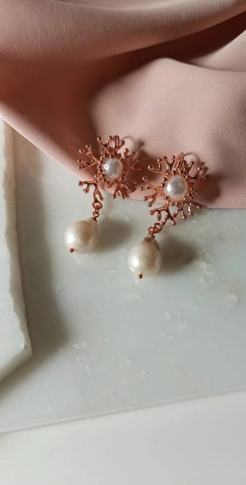 Orecchini a Goccia con Perle Barocche