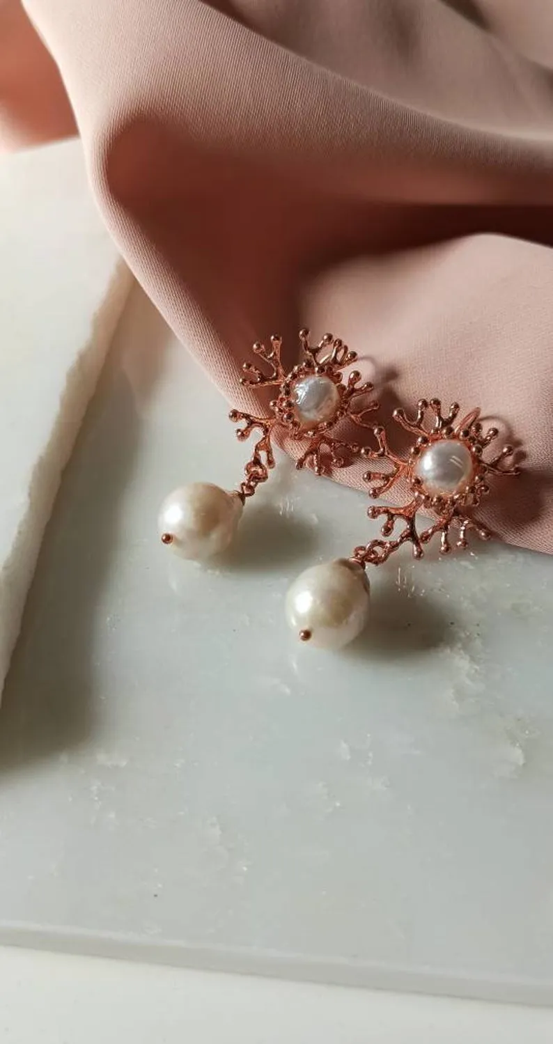 Orecchini a Goccia con Perle Barocche