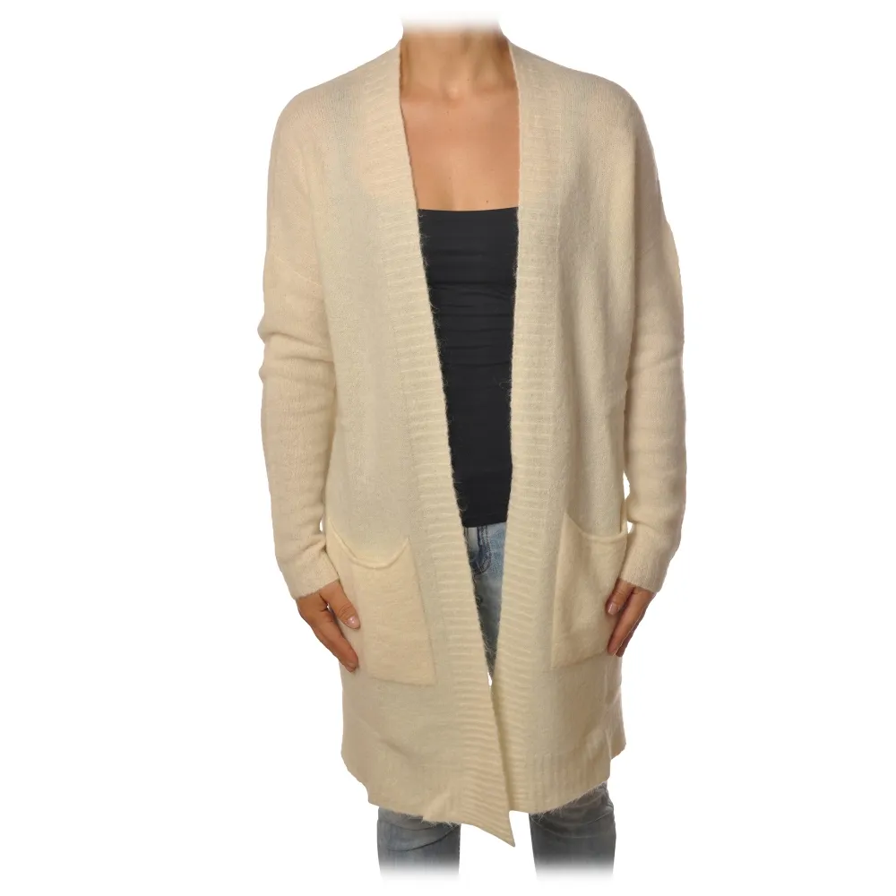 Ottod'Ame - Cardigan Senza Chiusure - Panna - Maglieria - Luxury Exclusive Collection