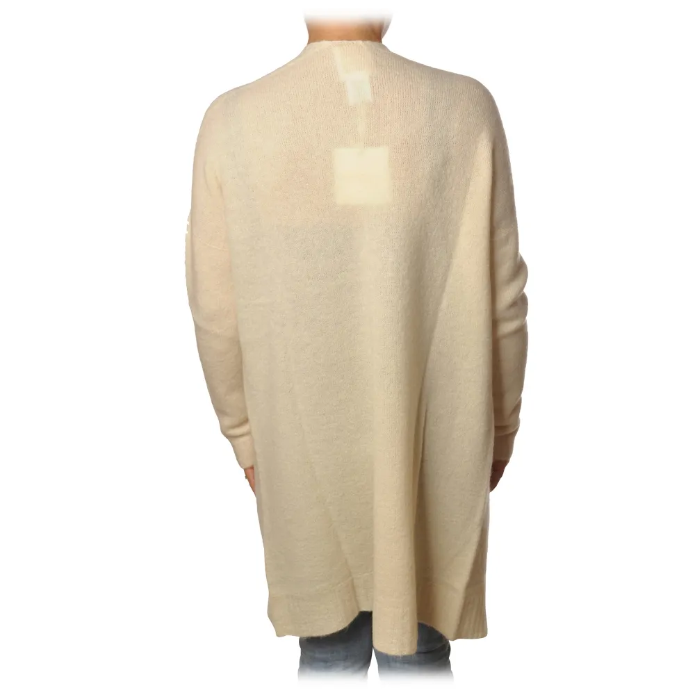 Ottod'Ame - Cardigan Senza Chiusure - Panna - Maglieria - Luxury Exclusive Collection