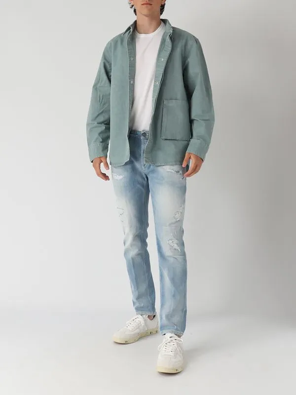 Overshirt uomo Nine in the Morning Liam in cotone Carta Da Zucchero