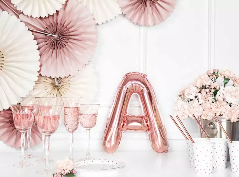 Palloncino A rosa metallizzato 35cm