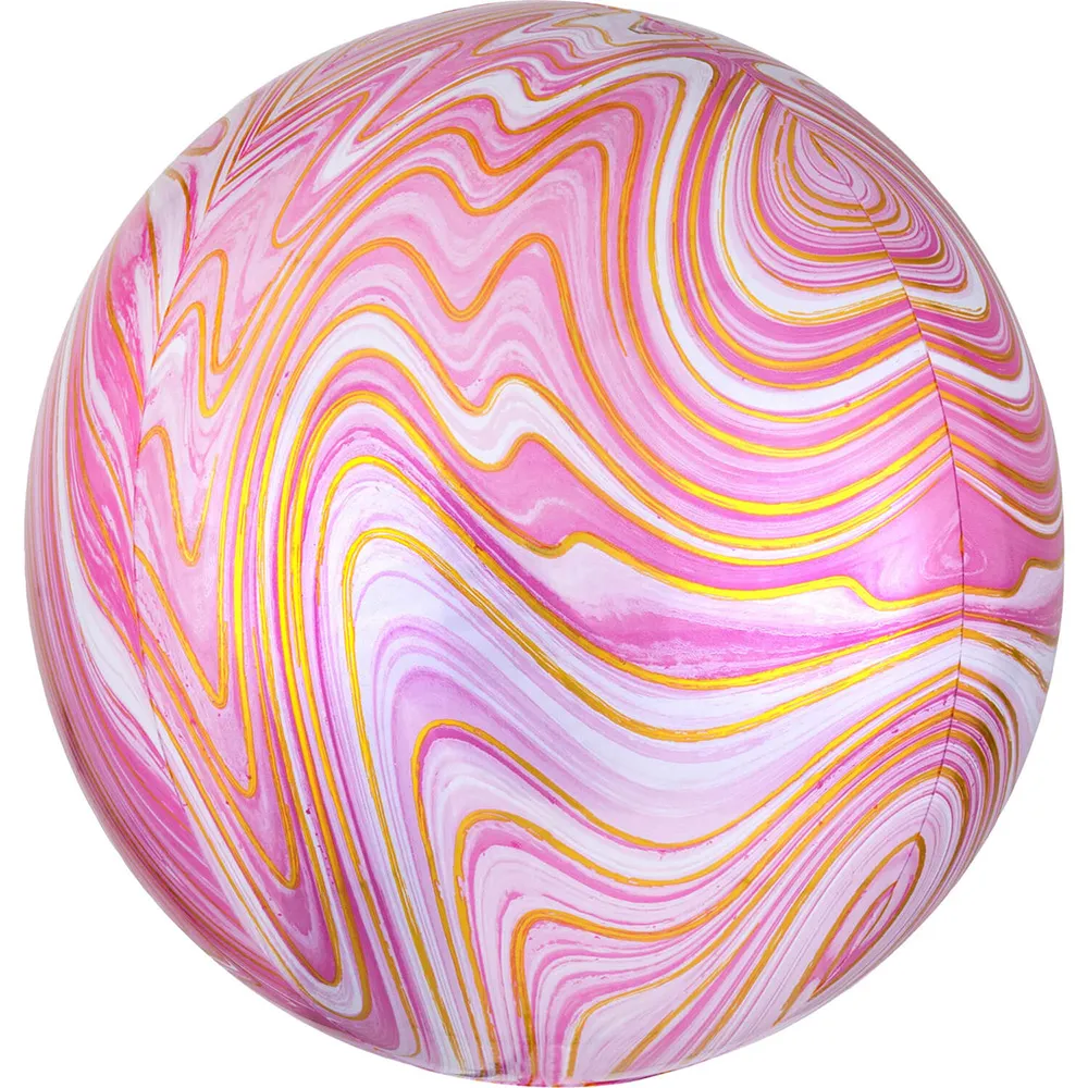 Palloncino foil in lattice Marblez rosa