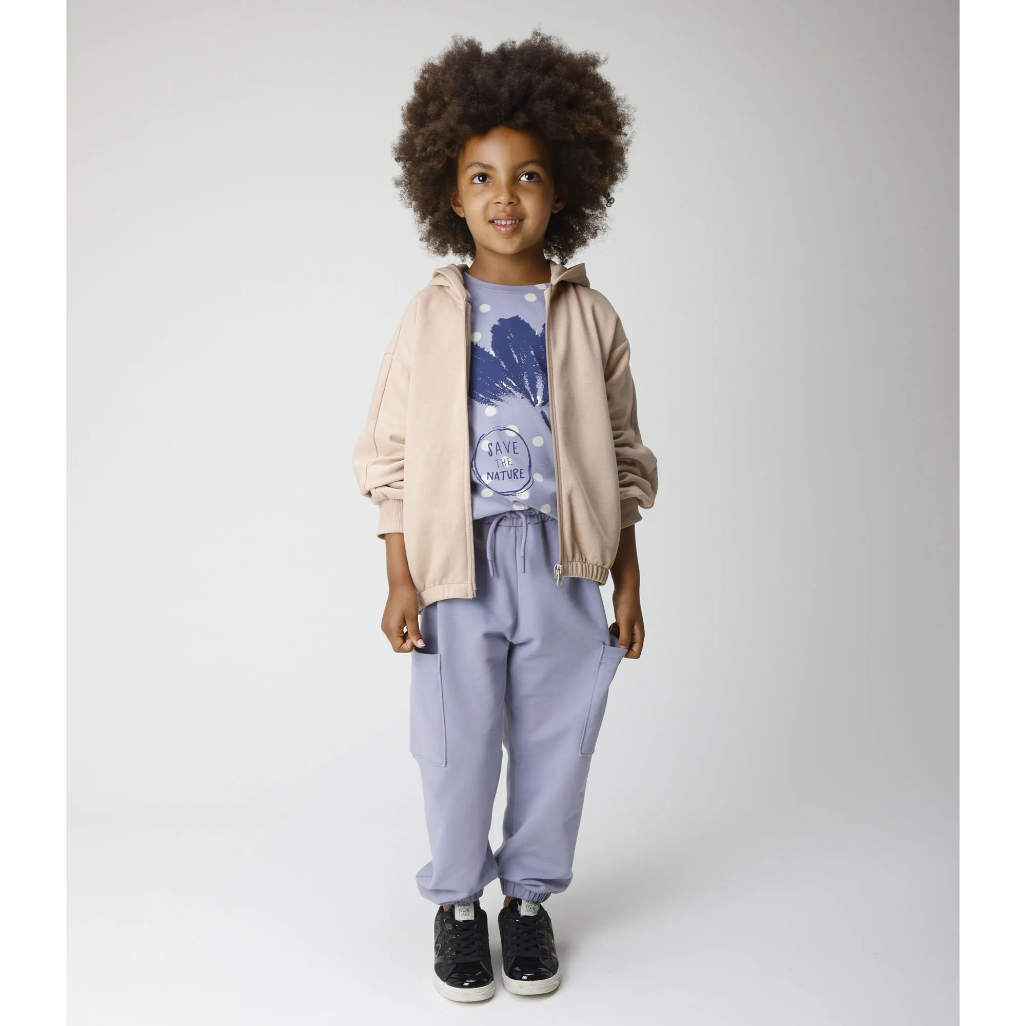 Pantalone in felpa da bambina, viola            