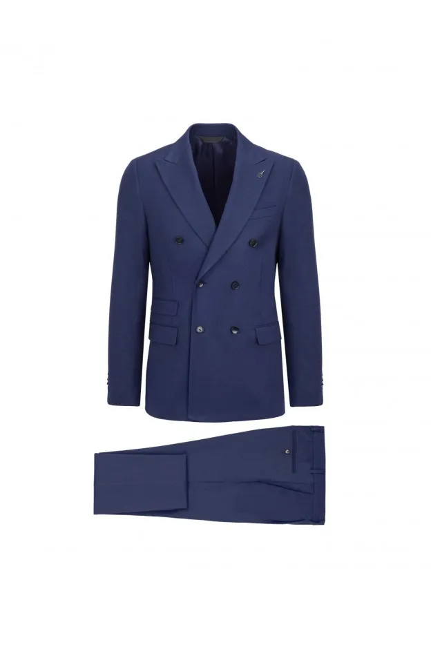   Paoloni     Paoloni Abito Slim Flanella In Lana Stretch    