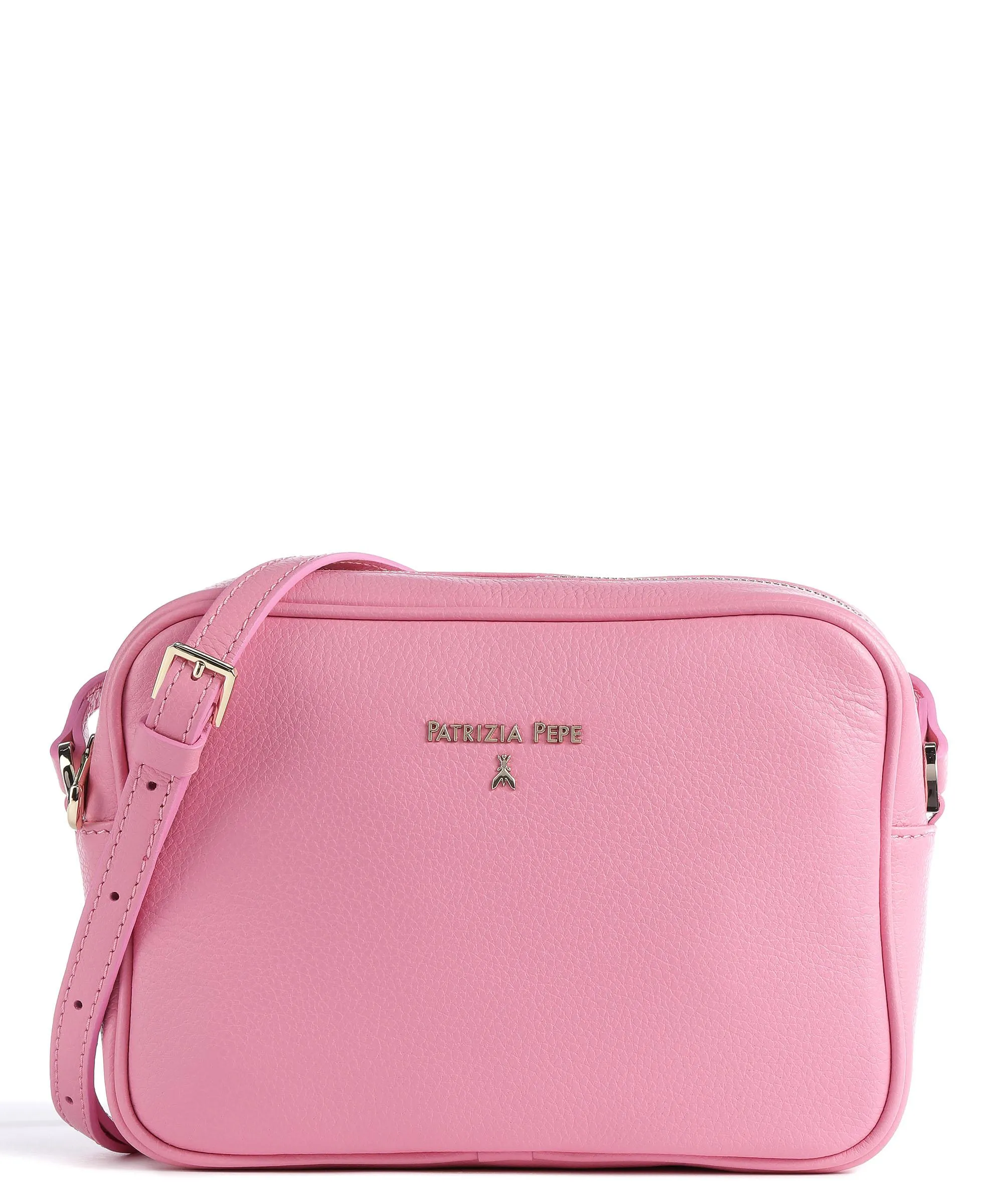  Patrizia Pepe Borsa a tracolla pelle di vitello grana rosa  
