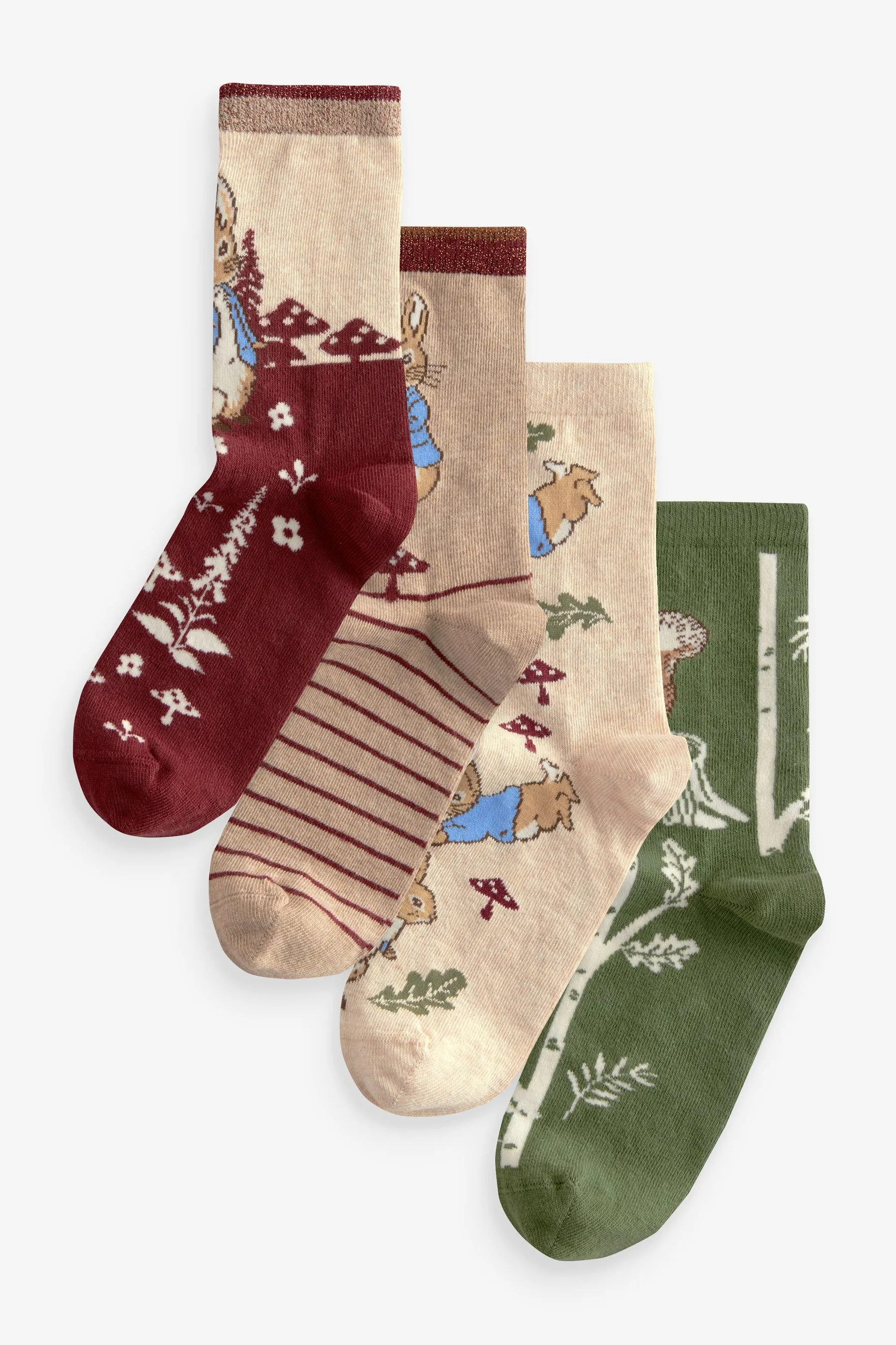Peter Rabbit And Friends Ankle Socks 4 Pack    