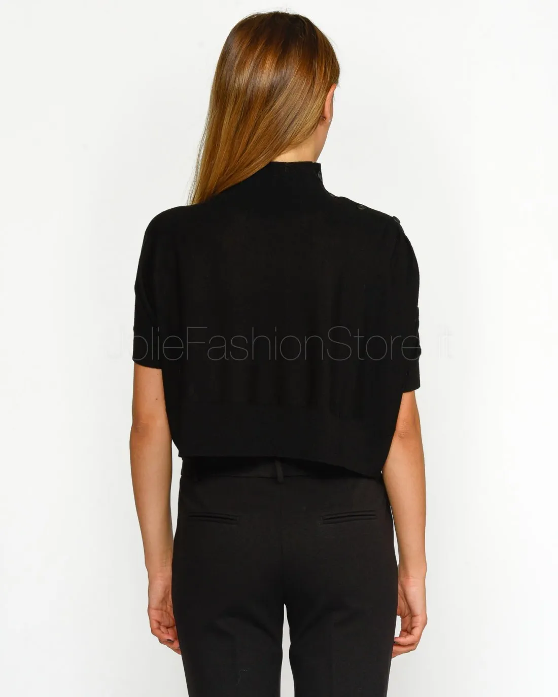 ---------------  ---------------  ---------------  ---------------  --------------Pinko BEVERINO SWEATER 100% WOOL BLACK LIMOUSI