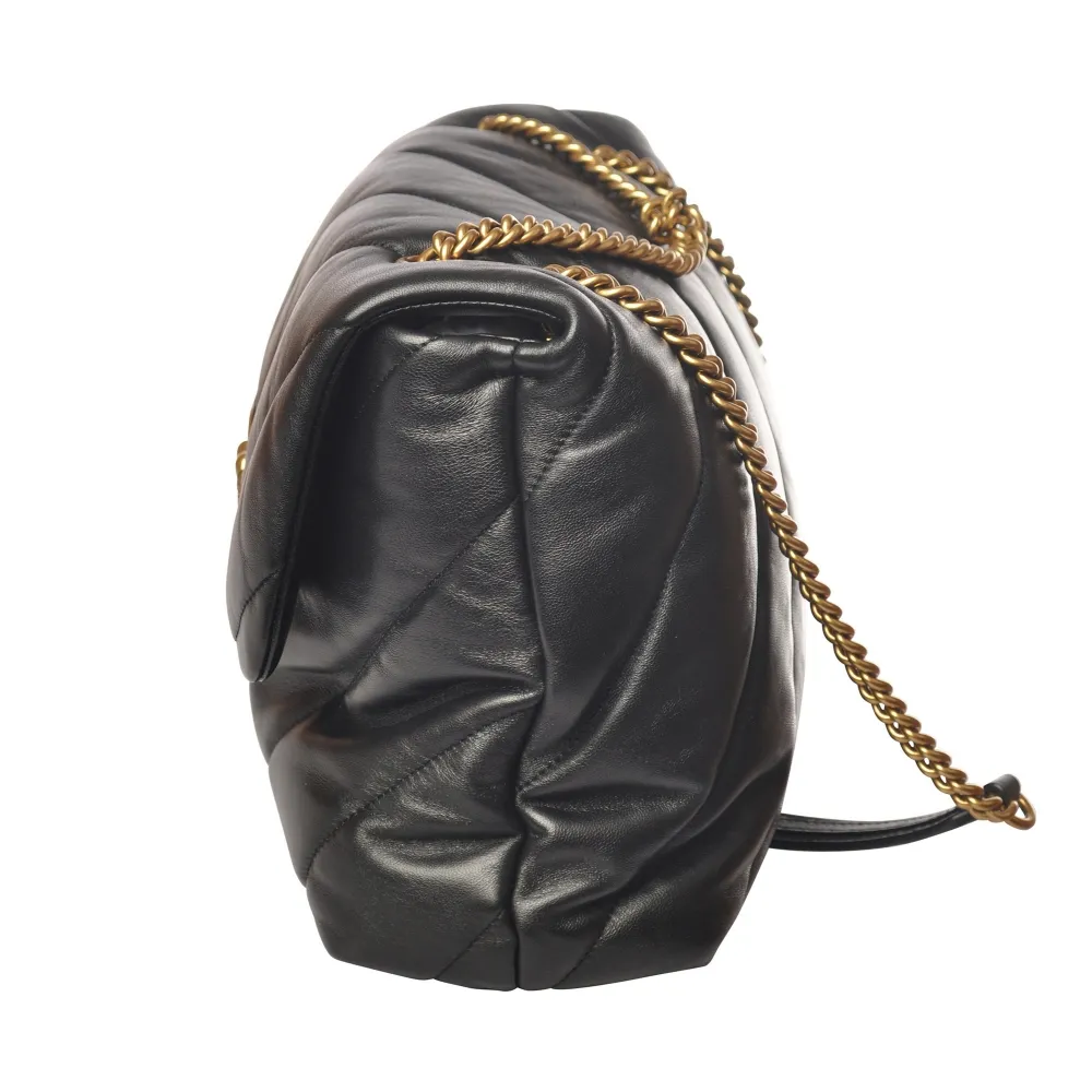 Pinko - Borsa Love Big Puff Maxy Trapuntata con Tracolla e Logo - Nero - Borsa - Made in Italy - Luxury Exclusive Collection