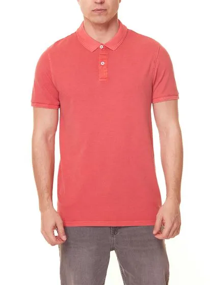 Polo da uomo ONLY & SONS Travis Slim Washed Polo 22021769 Rosso