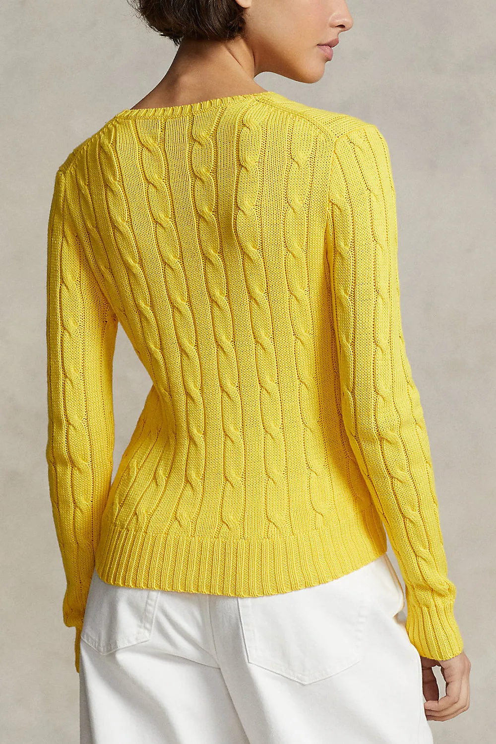 POLO RALPH LAUREN Maglia a girocollo in cotone a trecce