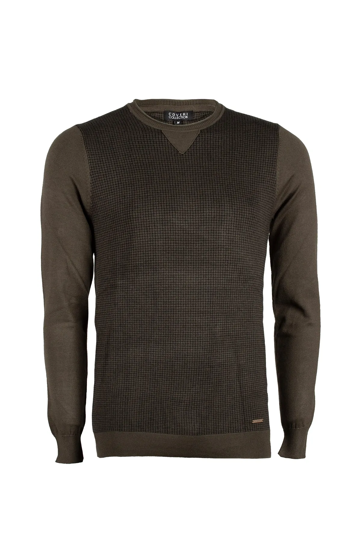 Pullover girocollo con stampa all over