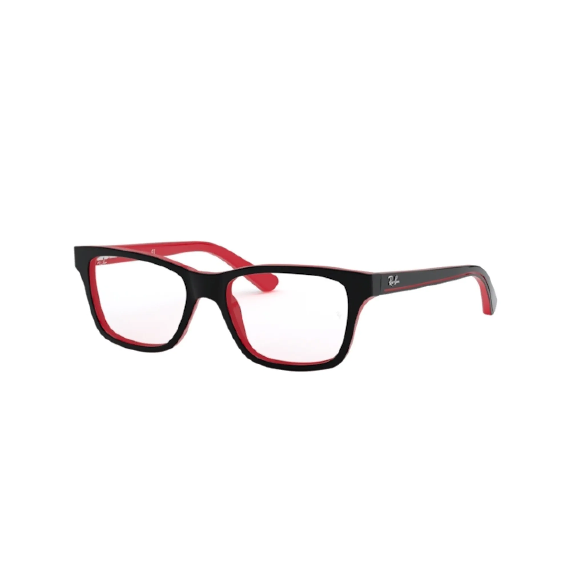   Ray-Ban Junior RY 1536 - 3573 Superiore Nero Su Rosso | Occhiale Da Vista Bambino Unisex 