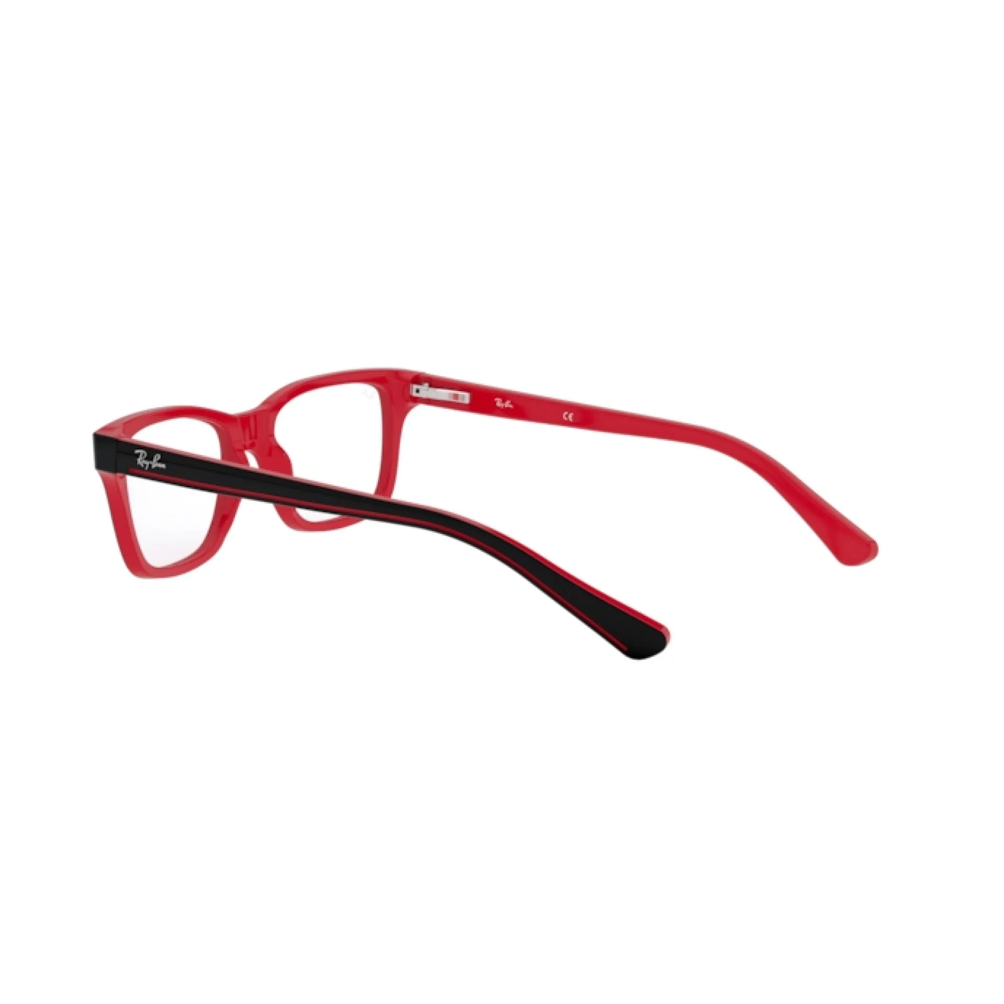   Ray-Ban Junior RY 1536 - 3573 Superiore Nero Su Rosso | Occhiale Da Vista Bambino Unisex 