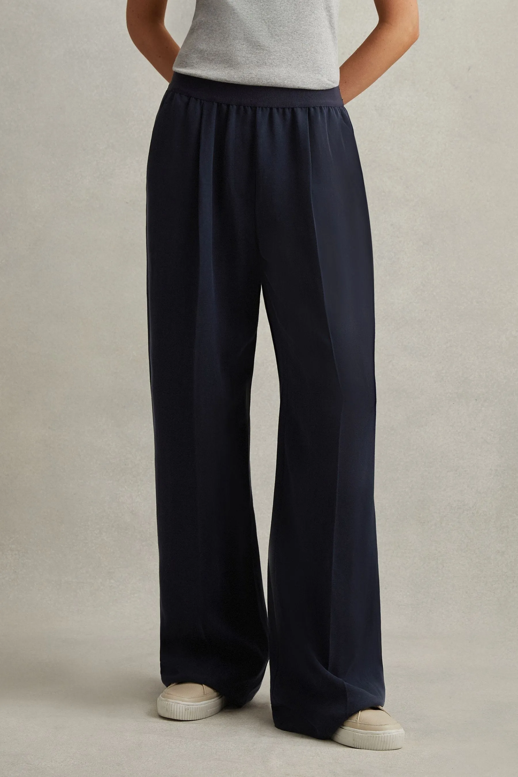 Reiss - Vera - Pantaloni a fondo ampio in lino in lyocell    
