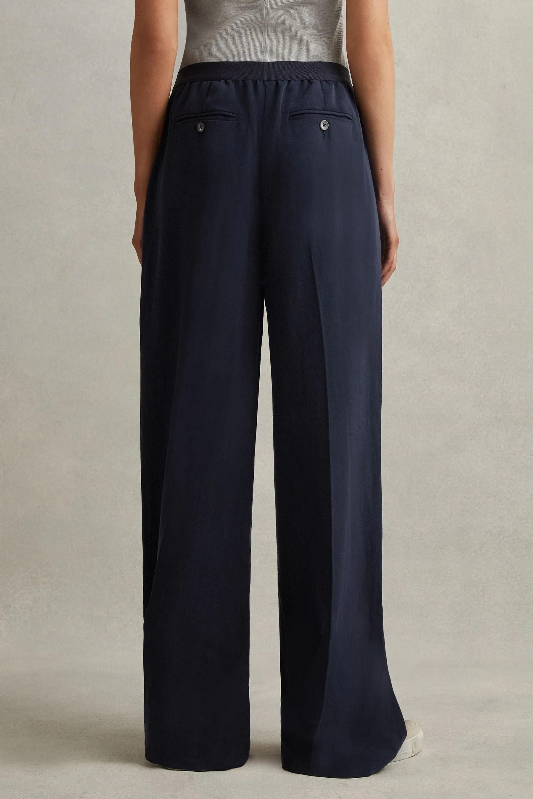 Reiss - Vera - Pantaloni a fondo ampio in lino in lyocell    