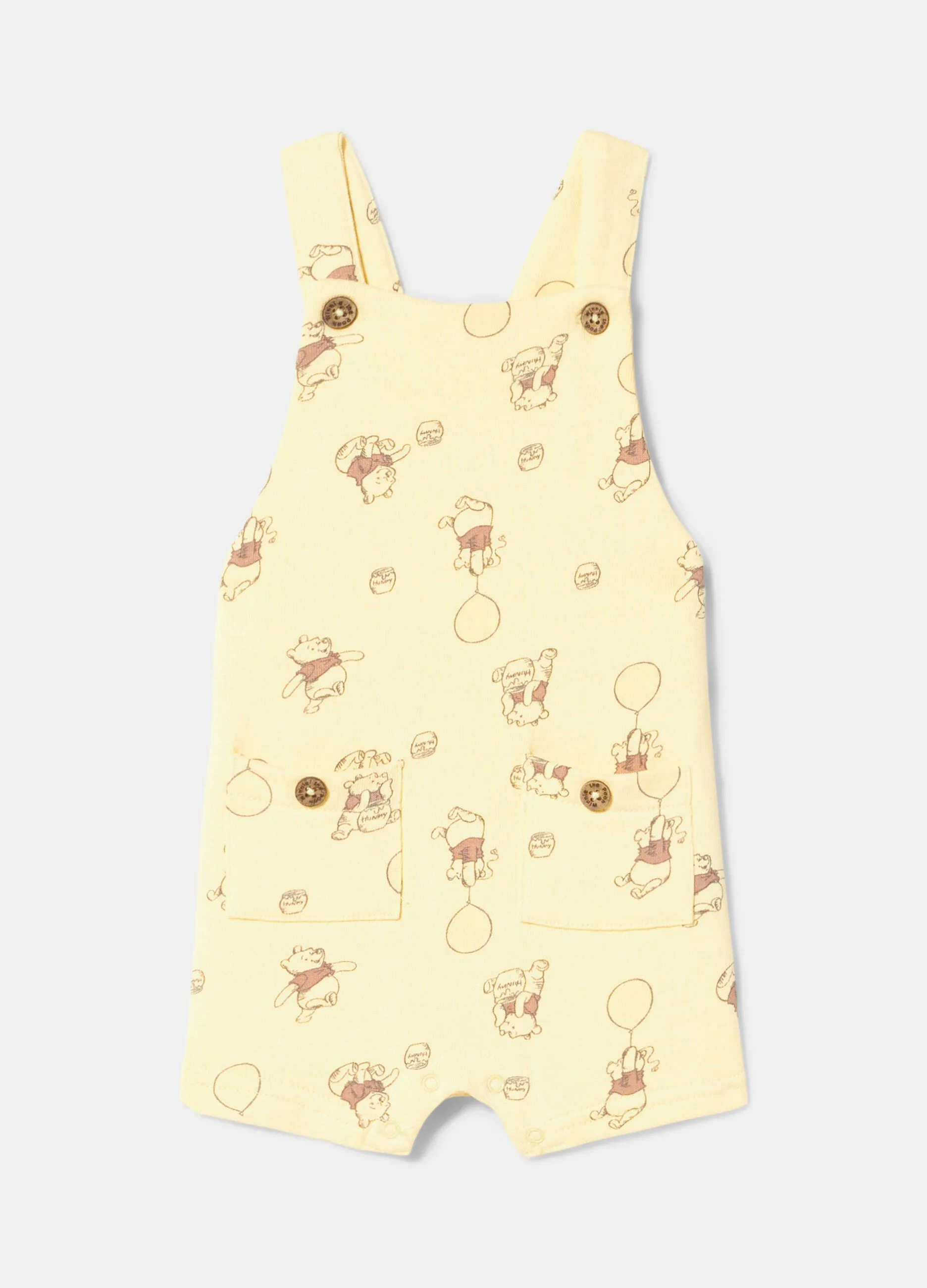 Salopette corta Winnie the Pooh neonati
