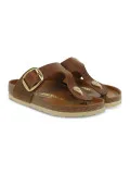 Sandalo basso Birkenstock GIZEH BIG BUCKLE in pelle cuoio