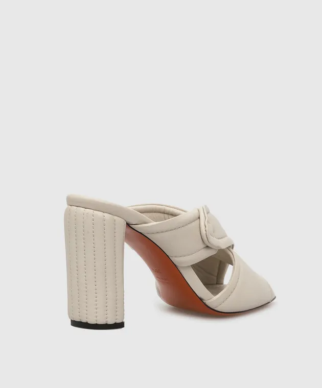 Santoni Sabot in pelle beige WHIO59246HA2TPFH