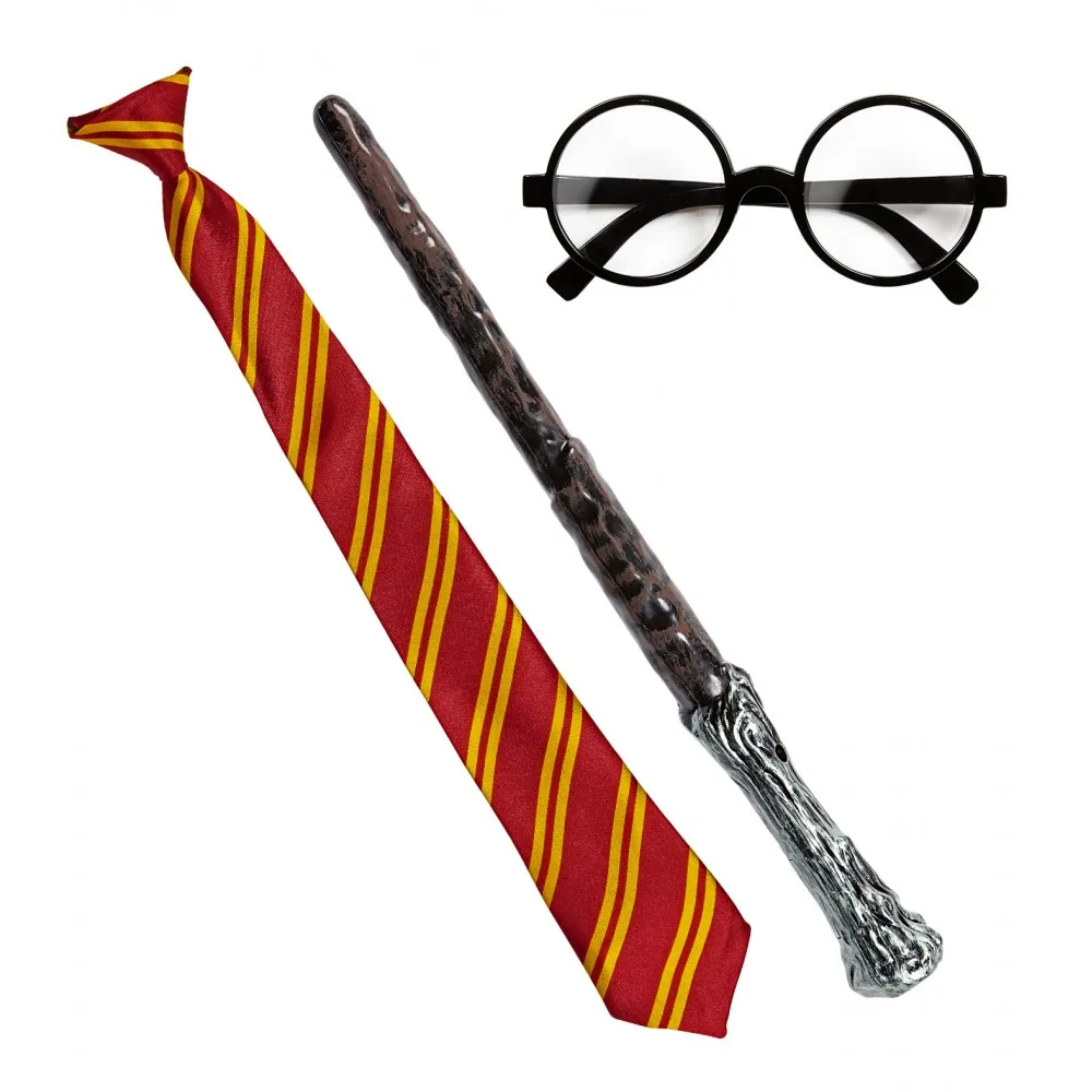 Set da mago apprendista, stregoneComprende cravatta, bacchetta e occhiali harry potter, Adulti e bambini