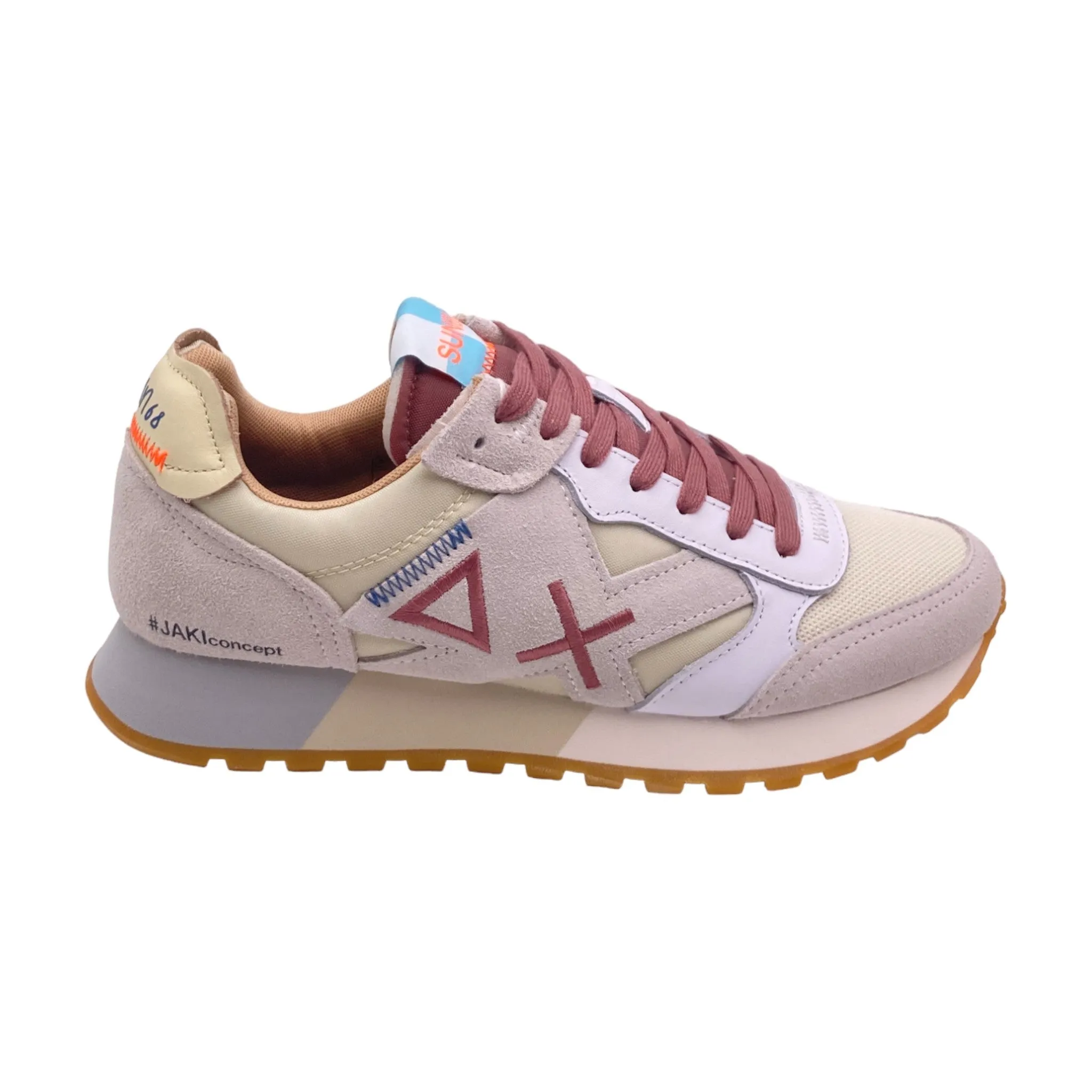 Sneakers Uomo Sun68 Z34114 JAKI UNCLE bianco/panna