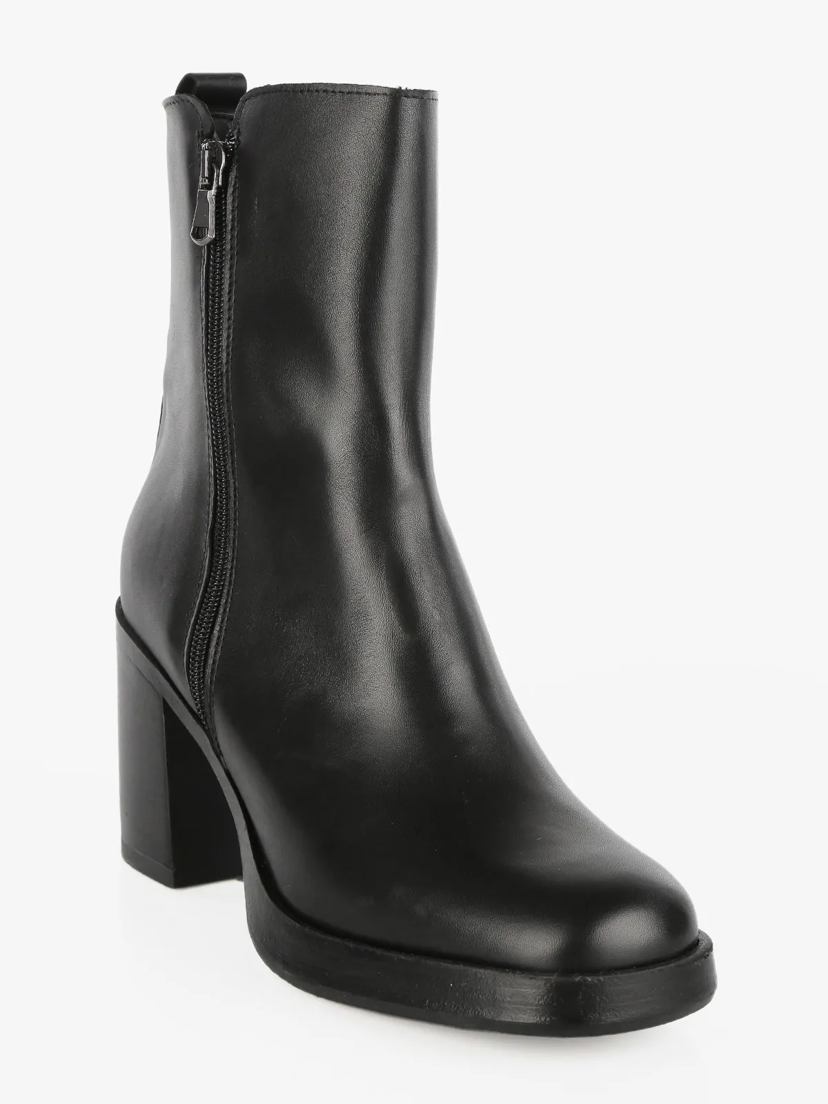 Solada Bottines femme en cuir avec fermeture éclair