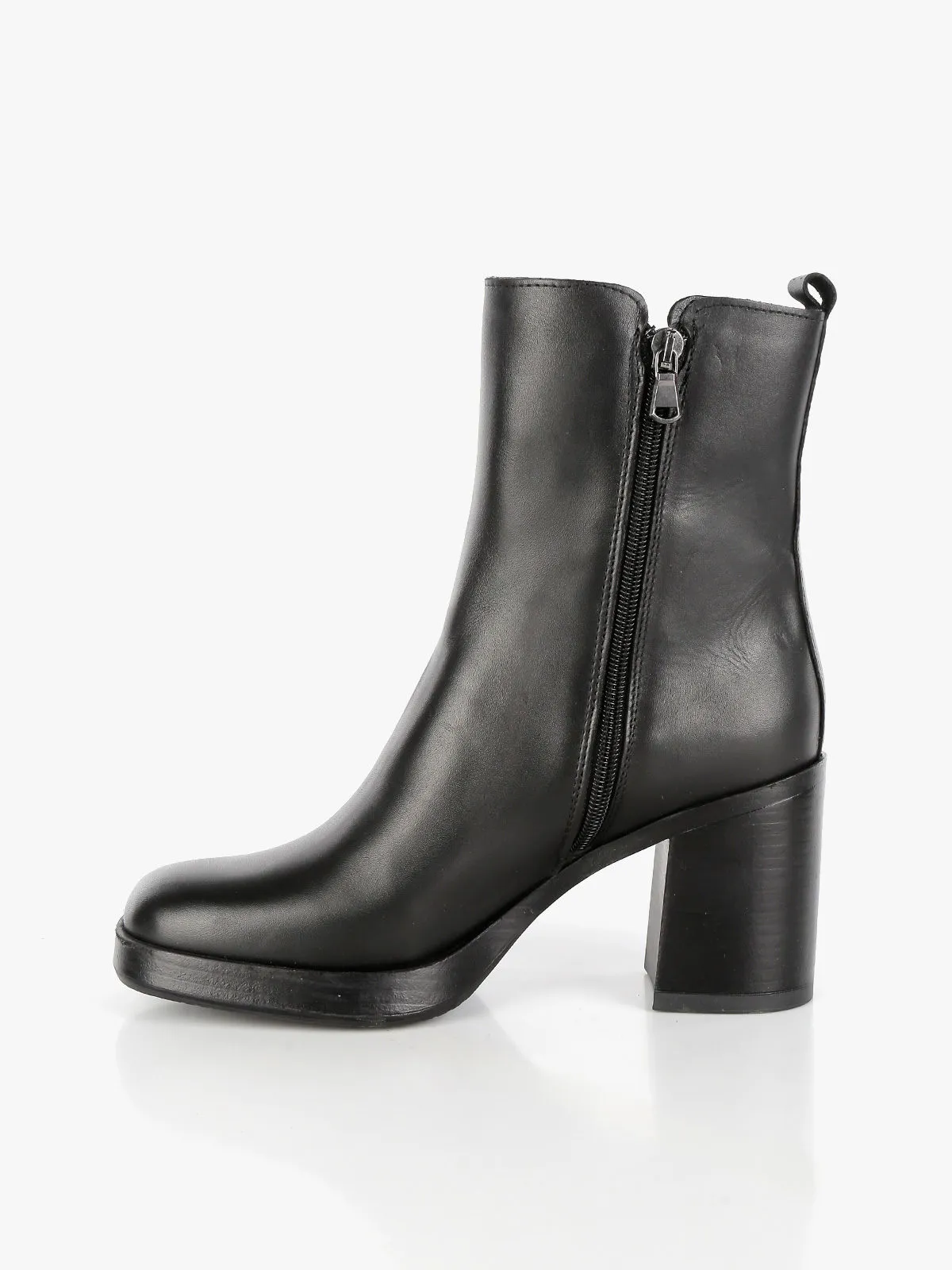 Solada Bottines femme en cuir avec fermeture éclair