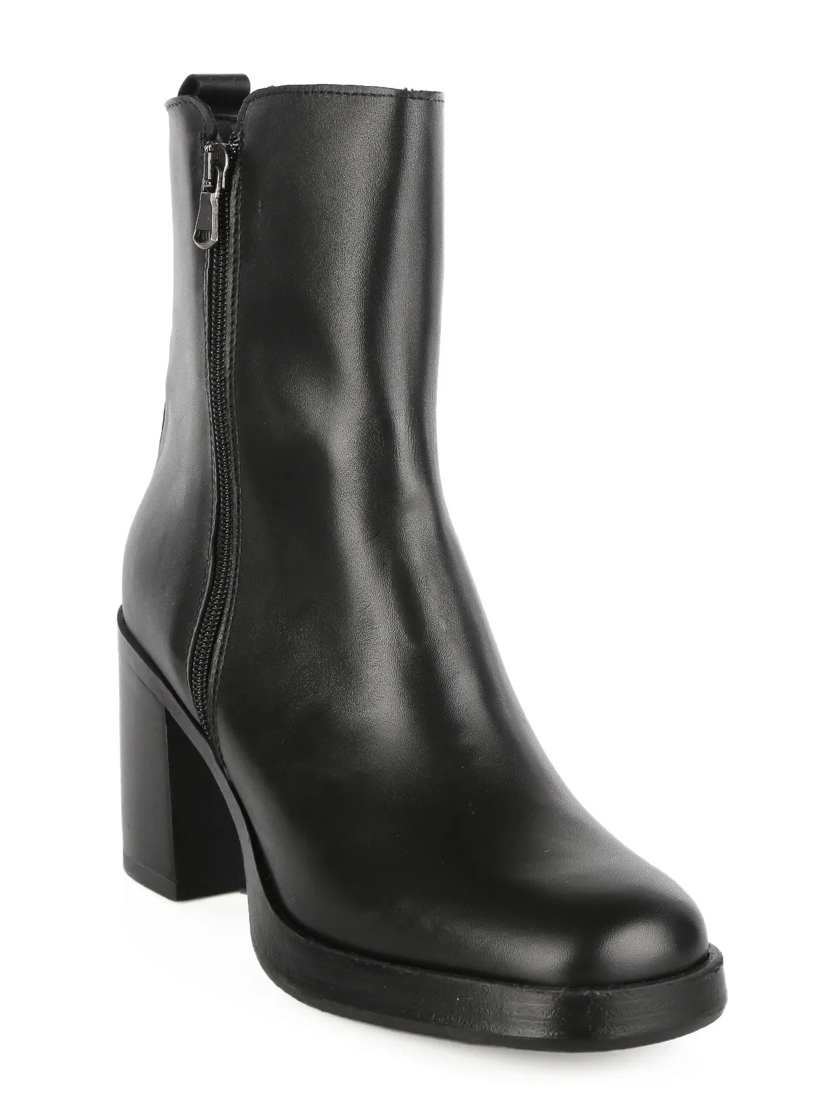 Solada Bottines femme en cuir avec fermeture éclair