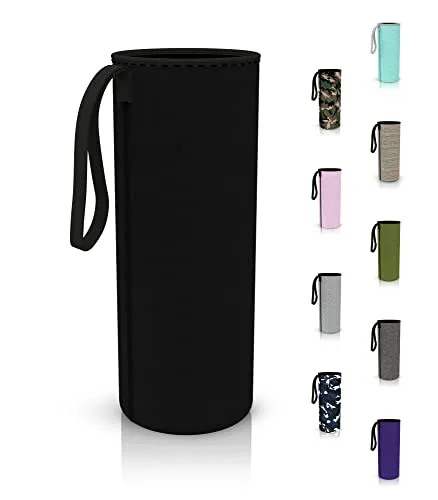 spottle Custodia in neoprene per piatti in vetro da 550, 750 e 950ml, Porta Bottiglia Acqua in Neoprene con con pratica cappio d