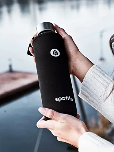 spottle Custodia in neoprene per piatti in vetro da 550, 750 e 950ml, Porta Bottiglia Acqua in Neoprene con con pratica cappio d