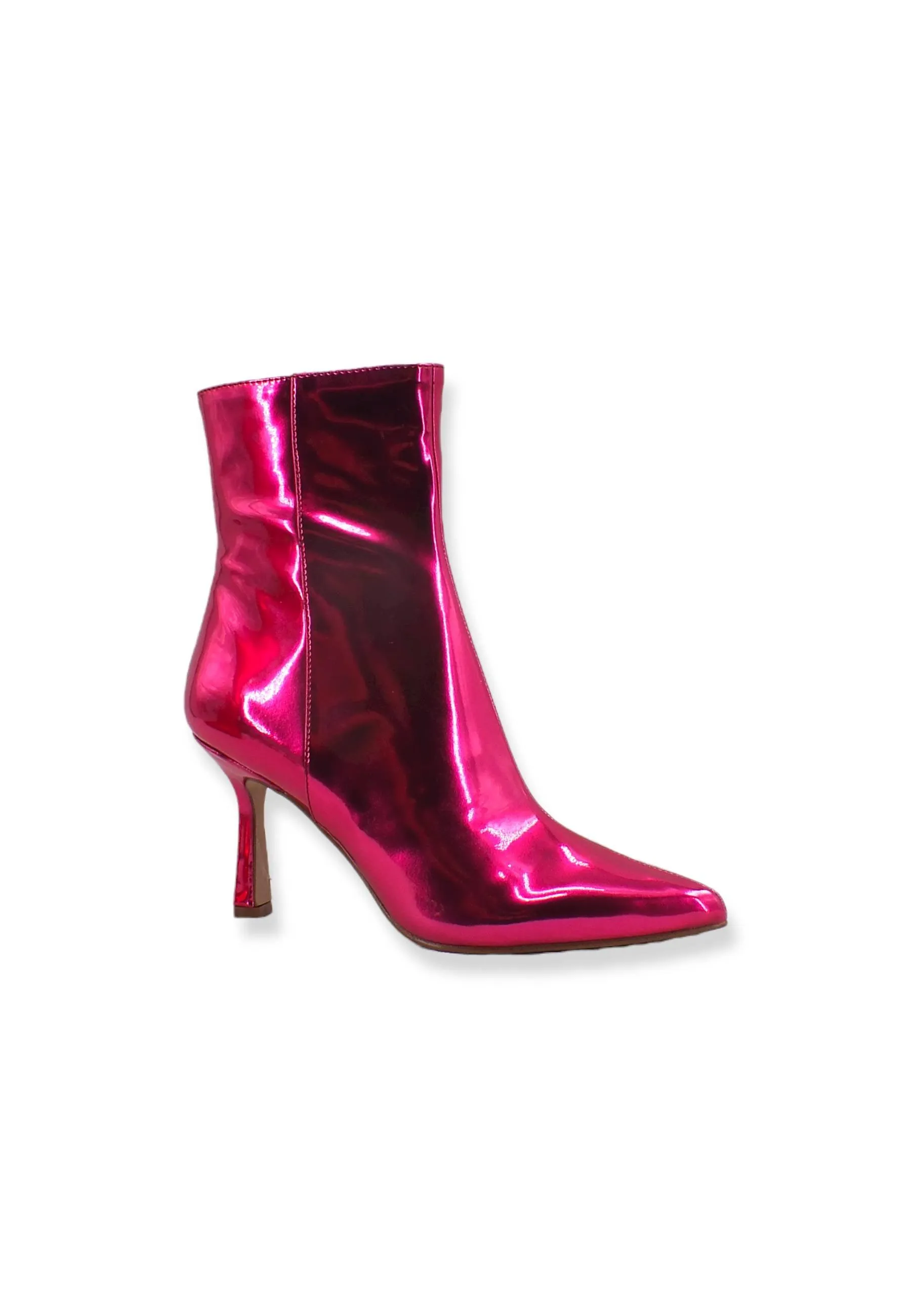 STEVE MADDEN Jazelle Stivaletto Tacco Donna Metal Rosa Fuchsia JAZE01S1