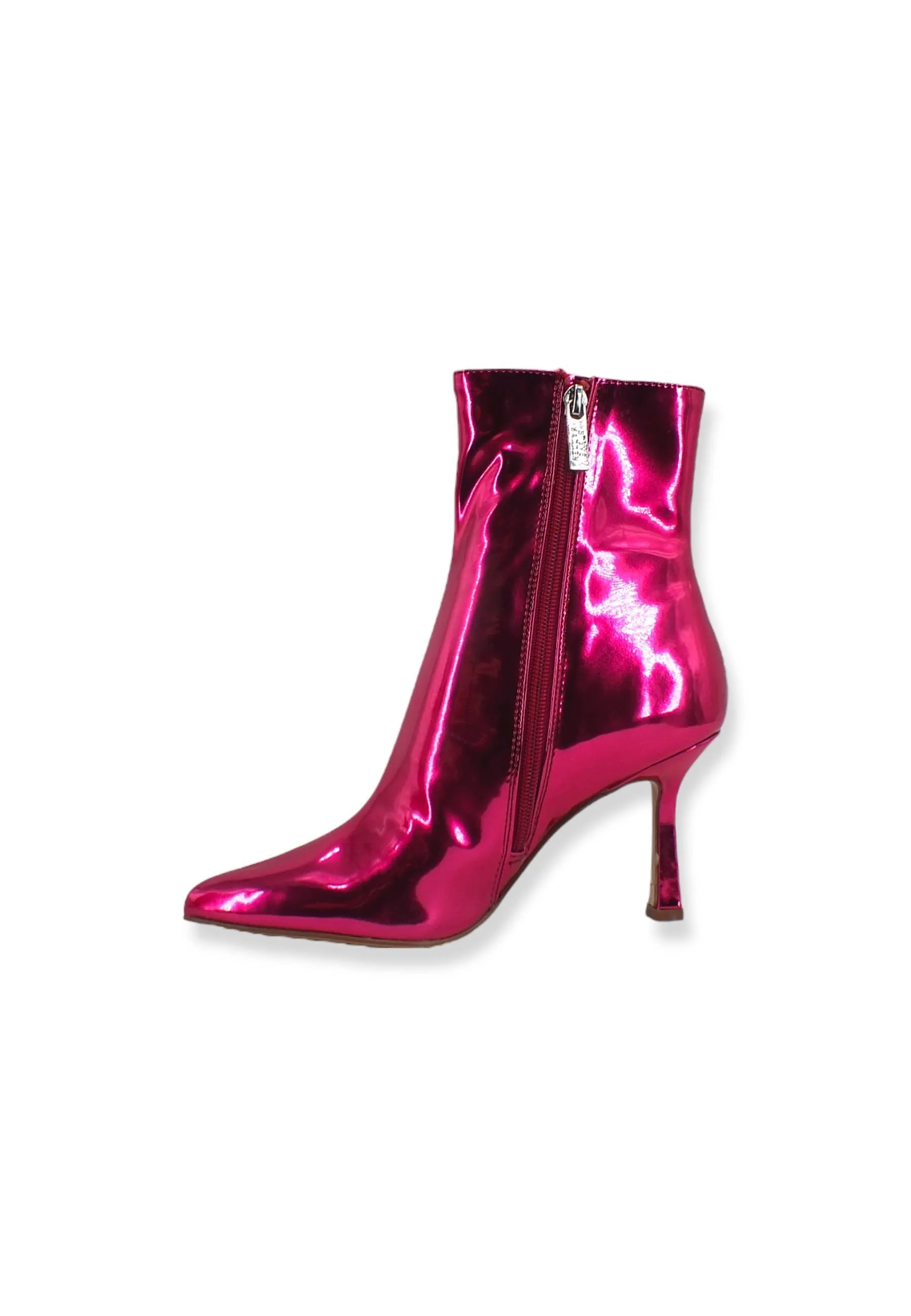 STEVE MADDEN Jazelle Stivaletto Tacco Donna Metal Rosa Fuchsia JAZE01S1
