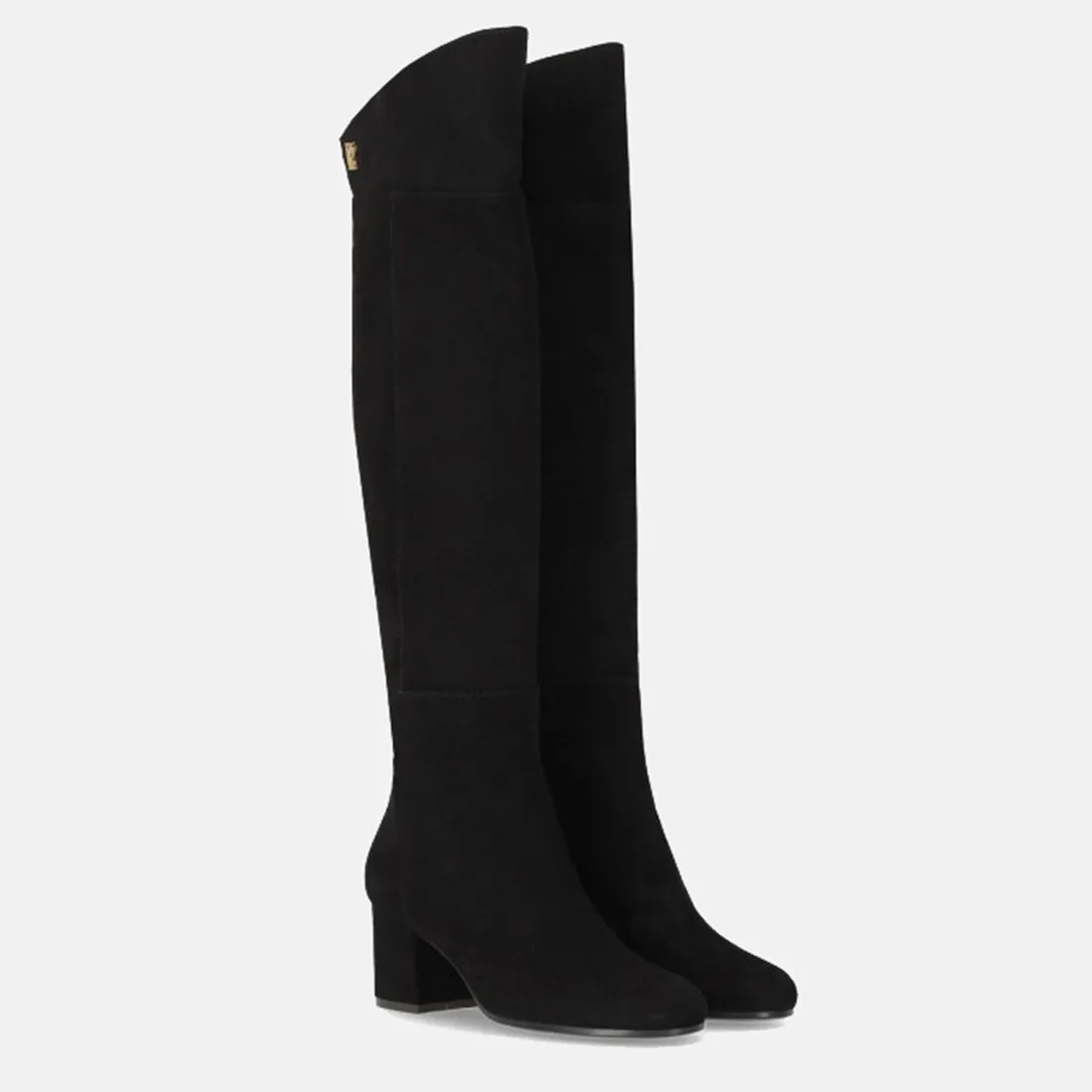 Stivale sopra al ginocchio Via Roma 15 in suede nero